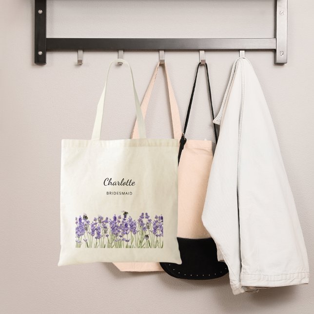 Bolso De Tela Flores de lavanda dama de honor (Subido por el creador)