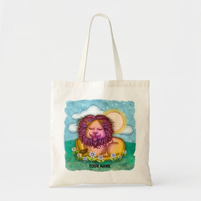 Bolso De Tela Flores de León (Frente)