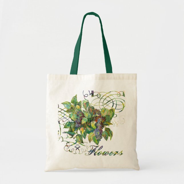 Bolso De Tela Flores de lilac Tote Bag (Frente)