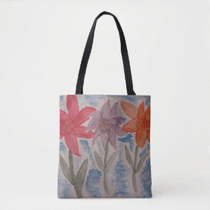 Bolso De Tela Flores de lirio