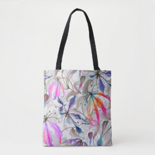 Bolso De Tela Flores de lirio gloriosa: acuarela elegante