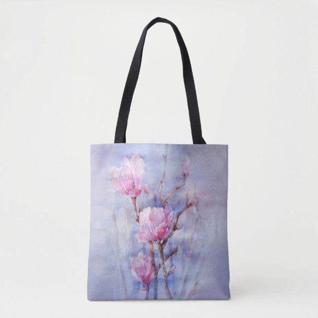 Bolso De Tela Flores de magnolia de primavera (Anverso)