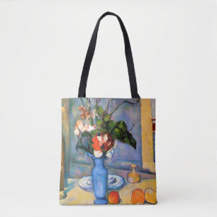 Bolso De Tela Flores de malla azul, Paul Cezanne