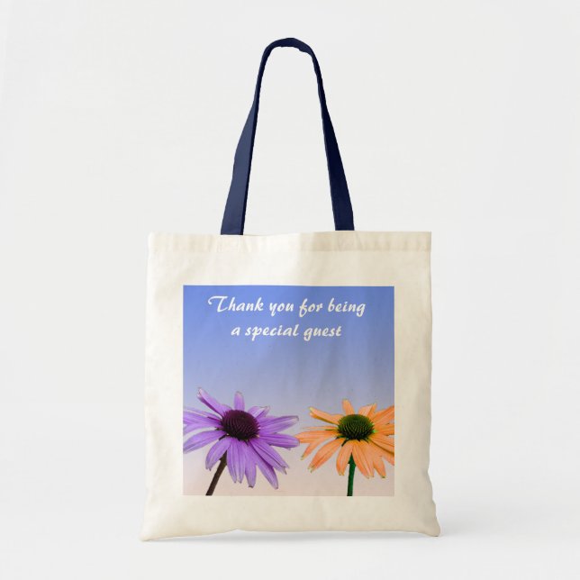 Bolso De Tela flores de margarita gracias (Frente)