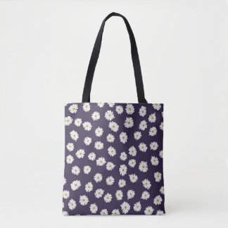 Bolso De Tela Flores de margarita: pequeño patrón sin costuras.