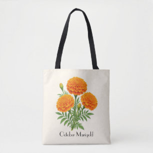 Bolso De Tela Flores de Marigold de Octubre