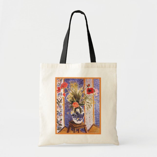 Bolso De Tela Flores de matisse en un bol (Frente)