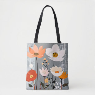 Bolso De Tela Flores de medios mixtos MCM