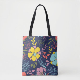 Bolso De Tela Flores de moda sin costura. Flo vintage pequeño