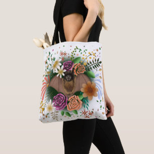 Bolso De Tela Flores de murciélago Floral Botánica