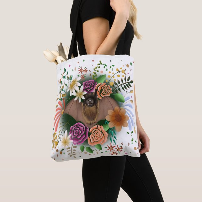 Bolso De Tela Flores de murciélago Floral Botánica (Detalle)