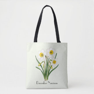 Bolso De Tela Flores de Narciso de Diciembre