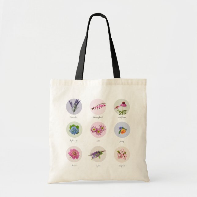 Bolso De Tela Flores de Nueva Inglaterra (Frente)