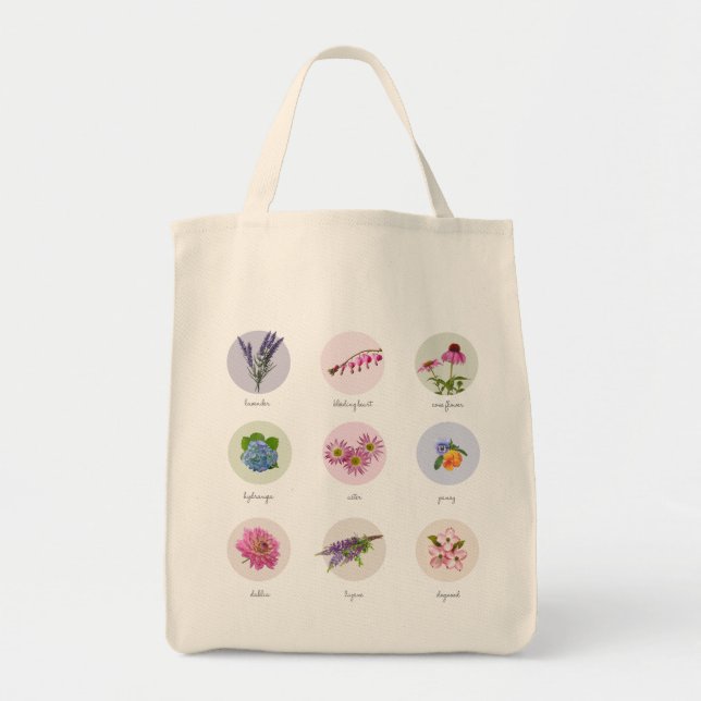 Bolso De Tela Flores de Nueva Inglaterra (Frente)