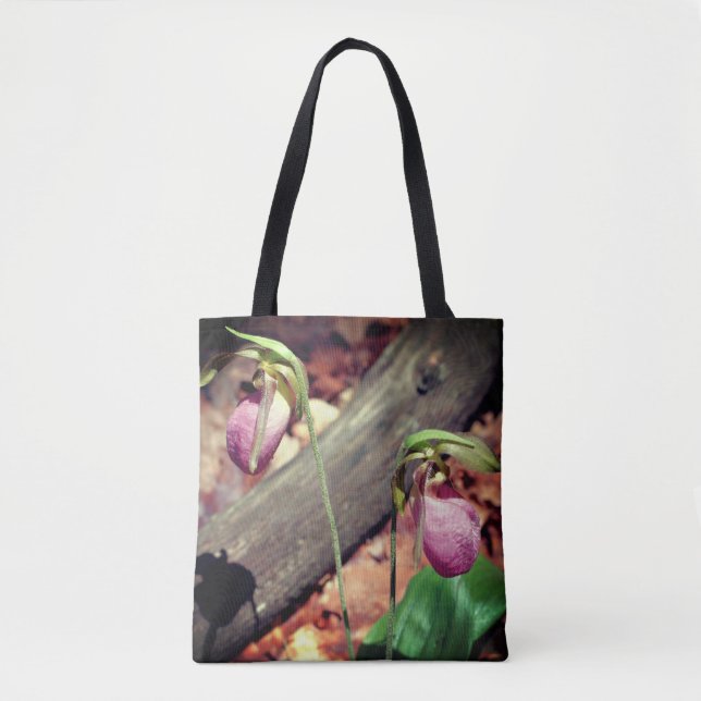 Bolso De Tela Flores de orquídeas rojas Lady Wilpper de Woodland (Anverso)