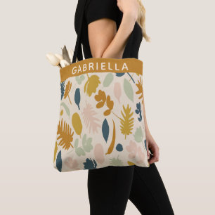 Bolso De Tela Flores de otoño botánicas hojas patrón personaliza