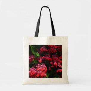 Bolso De Tela Flores de Pagoda Coloridas de Rojo y Rosa