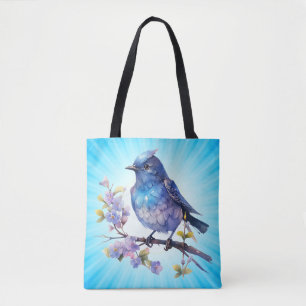 Bolso De Tela Flores de pájaro hada Clipart de acuarela-73611