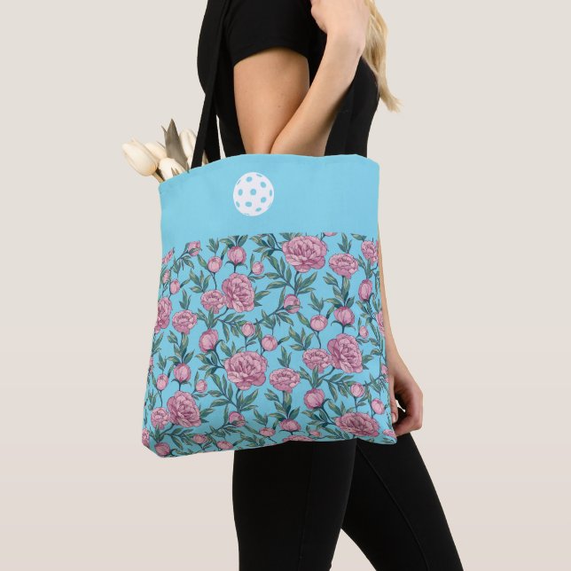Bolso De Tela Flores de peonía de tote (Detalle)