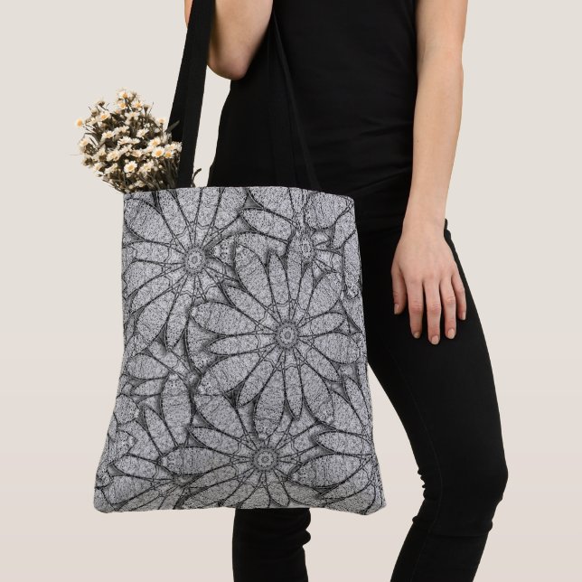 Bolso De Tela Flores de piedra (Detalle)