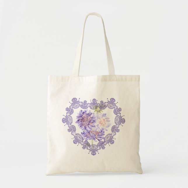 Bolso De Tela flores de pradera (Frente)