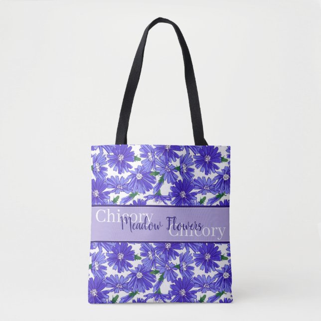 Bolso De Tela Flores de pradera achicoria (Anverso)