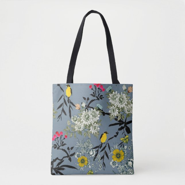 Bolso De Tela Flores de prados Rowan fondo transparente (Anverso)