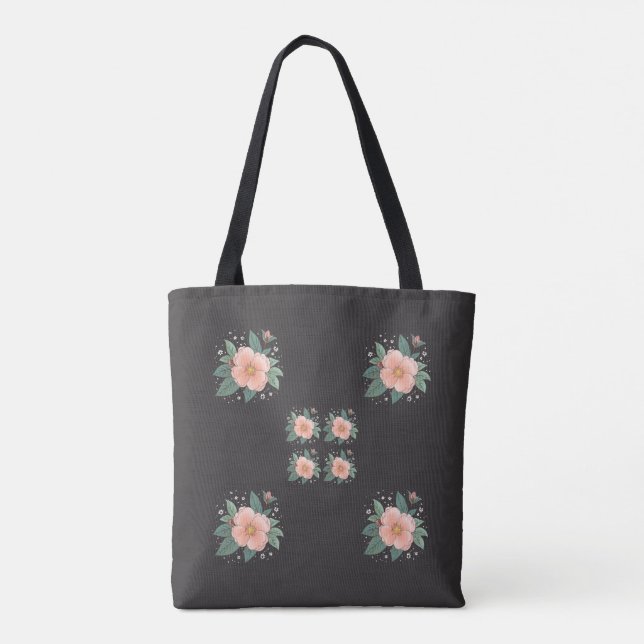Bolso De Tela Flores de primavera (Reverso)