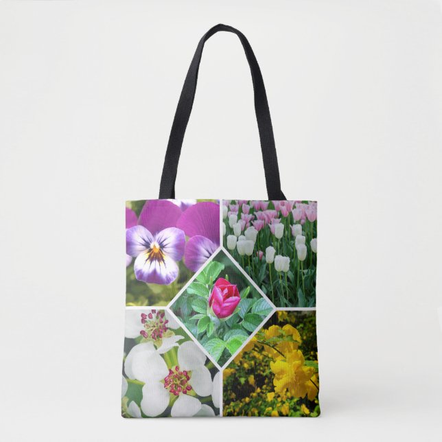 Bolso De Tela Flores de primavera (Anverso)