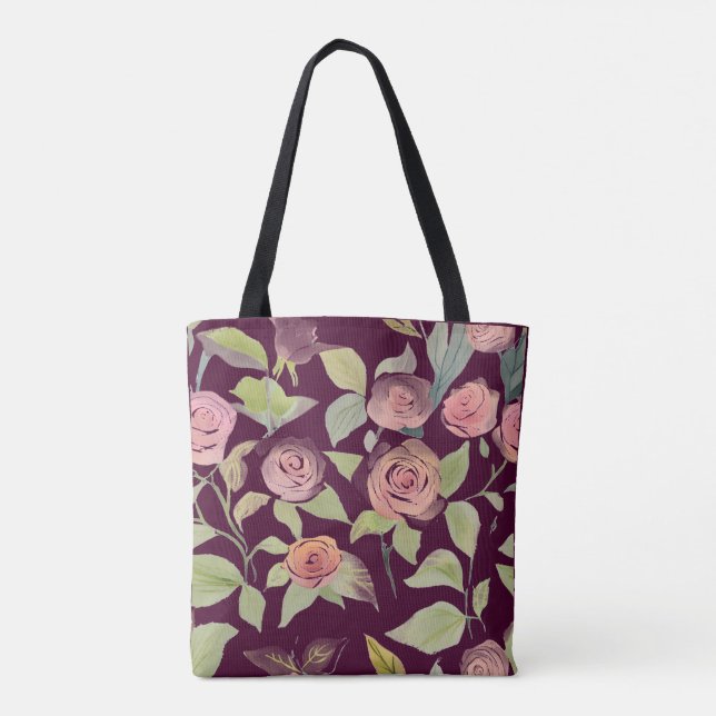 Bolso De Tela Flores de primavera (Reverso)