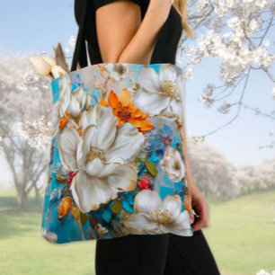 Bolso De Tela Flores de primavera