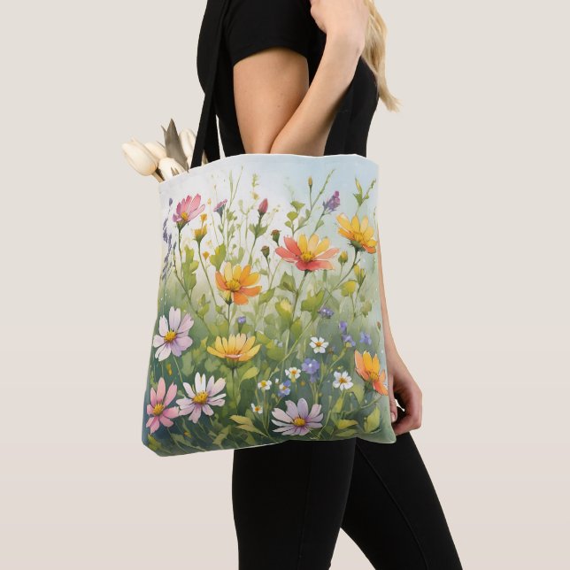 Bolso De Tela Flores de primavera (Detalle)