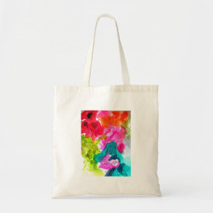 Bolso De Tela Flores de primavera acuarela arte abstracto