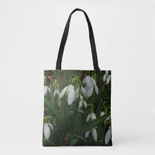 Bolso De Tela Flores de Primavera Blanca (Galanthus)