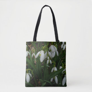 Bolso De Tela Flores de Primavera Blanca (Galanthus)