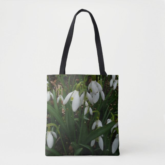Bolso De Tela Flores de Primavera Blanca (Galanthus) (Anverso)