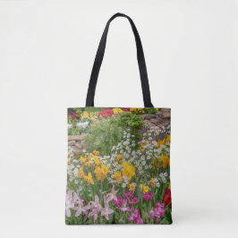 Bolso De Tela Flores de primavera coloridas en plena floración