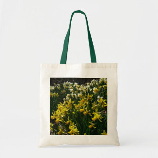 Bolso De Tela Flores de primavera de los Daffodils amarillos y b