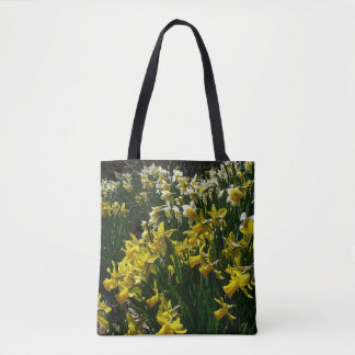 Bolso De Tela Flores de primavera de los Daffodils amarillos y b