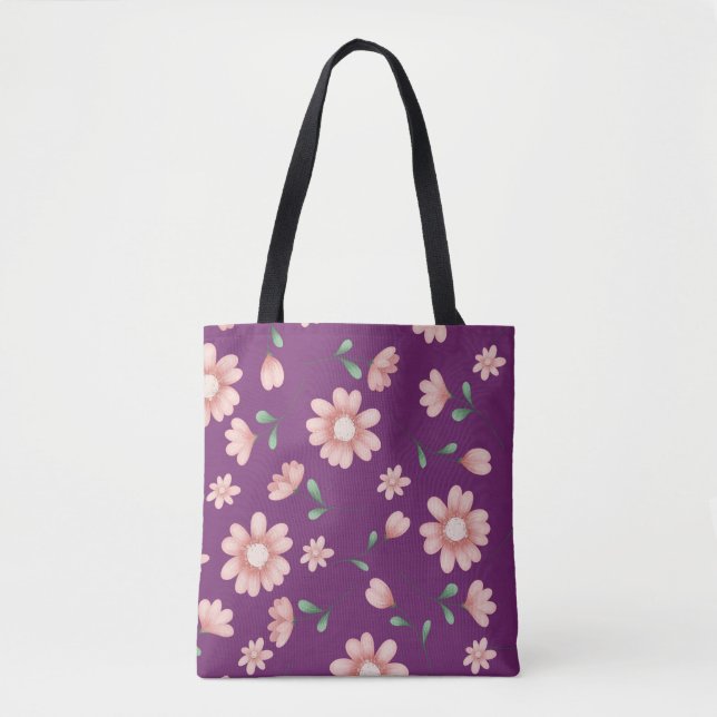 Bolso De Tela FLORES DE ROPA DE bonito (Anverso)