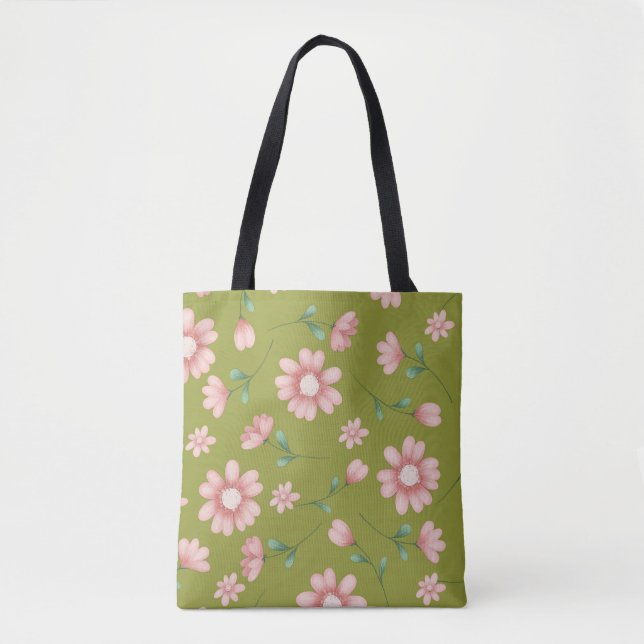 Bolso De Tela FLORES DE ROPA DE bonito (Anverso)