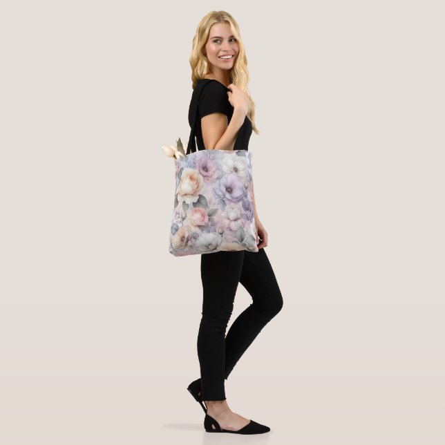 Bolso De Tela Flores de Rosa Elegantes (Puesto)
