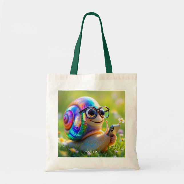 Bolso De Tela Flores de teléfono de caracol graso (Frente)