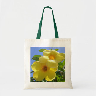 Bolso De Tela Flores de trompeta doradas I