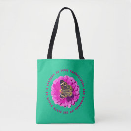 Bolso De Tela Flores de Tu Fidelidad Salmos Mariposa