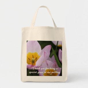Bolso De Tela Flores de tulipán morado claro gracias