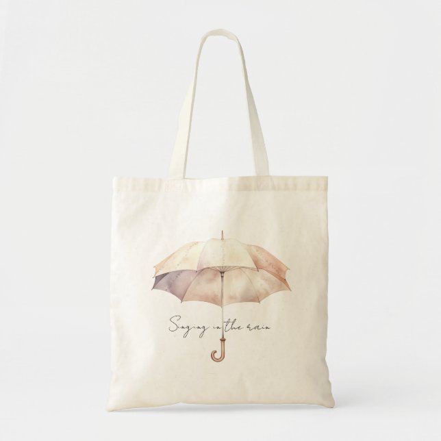 Bolso De Tela Flores de Tulipán Rosa Rubor (Frente)
