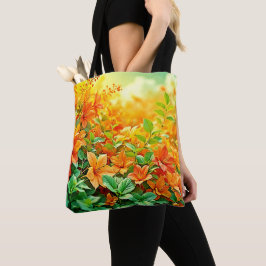 Bolso De Tela Flores de verano vibrantes