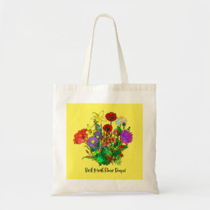 Bolso De Tela Flores del Bouquet de Nacimiento Mes