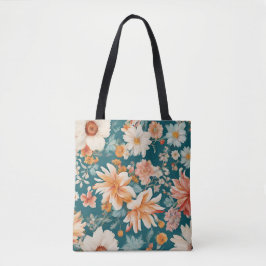 Bolso De Tela Flores Delicadas Increíbles